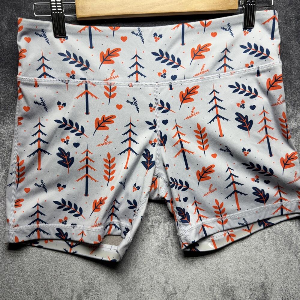 IAB MFG Shorts Kids 8 Gray Slim Stretch Floral Bike Shorts Gym Running